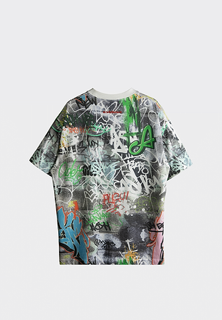 Ashluxe Wall Graffiti T-Shirt White