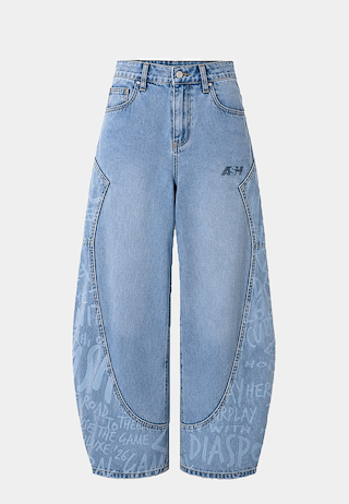 Ash Printed Denim Blue