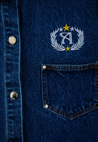 Ashluxe Crest Logo Shirt Blue