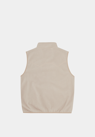 BBC Soft Serve Text Fleece Vest Beige