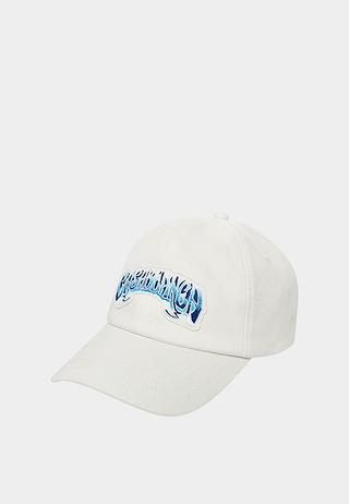 Casablanca  Blue Gradient Fade Logo Patch Cap White