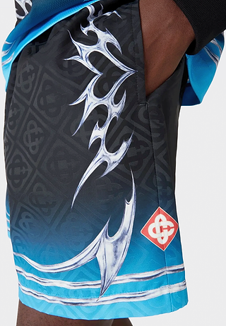 Casablanca Printed Swim Shorts Blade Black