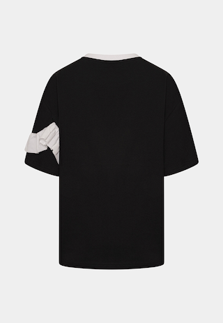 Charles Jeffery Loverboy Ruffle Patch Tee Black + White Cute Gromlin