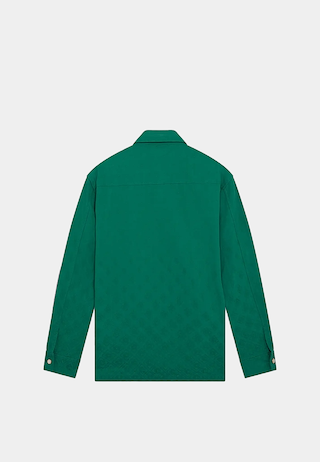 Casablanca  Piquet Logo Ls Shirt Green Monogram