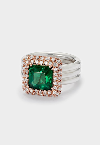 Hatton Labs Solitaire Chain Ring Green