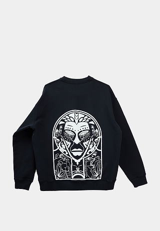 Mask Graphic Sweatshirt Black