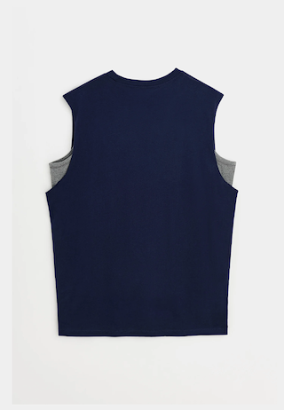 Our Legacy Reversible Gravity Tank Swing of Pendulum Hands Print Blue