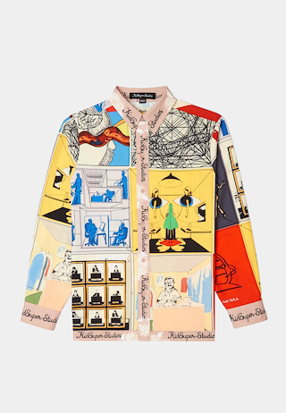 Kidsuper Studios Printed Satin Shirt Multi