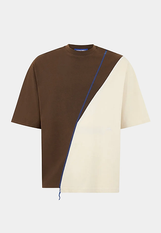 A Cold Wall Spliced T-shirt Brown
