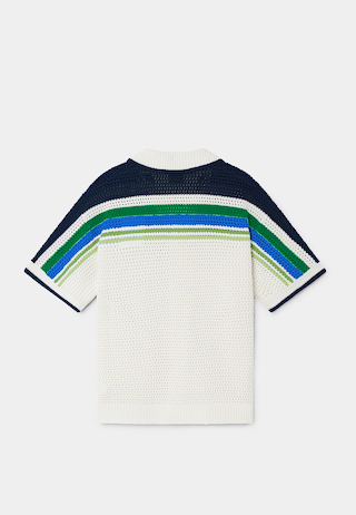 Casablanca Stripe Knit Shirt White Multi