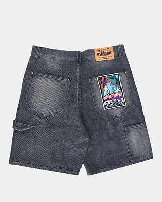 Ashluxe Denim Shorts Washed Black