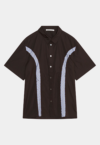 Wood Wood Lucas Panel Shirt - Brown Chocolate