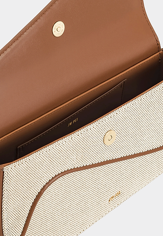 JW Pei Addisyn Shoulder Bag Brown Canvas