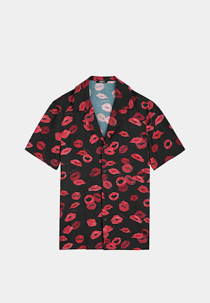 Balmain Ss Ao Kiss Print Pyjama Shirt - Other Ss
Shirt Black/
Lively
Red