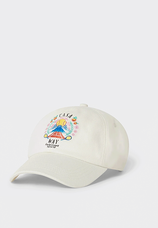 Casablanca Casa Way Mountain Embroidered Cap White
