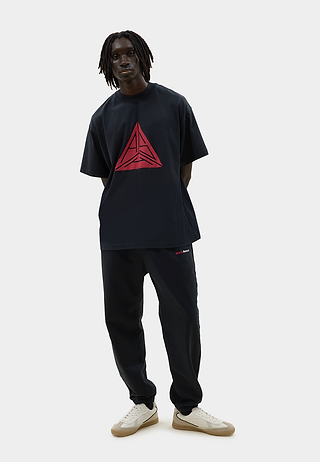 Large Triangle Logo T-Shirt Black
