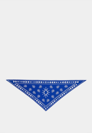 MARCELO BURLON Bandana Knit Scarf - Blue/White