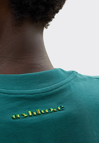 Metallic Logo Cropped T-Shirt Green