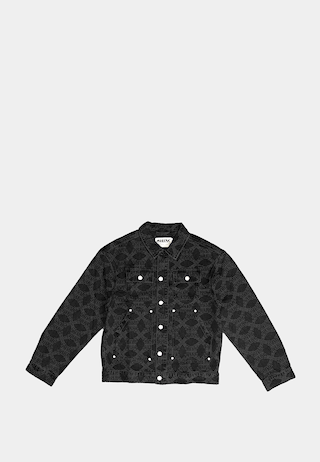 Ashluxe Monogram Denim Jacket Black