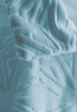 Monogram Plush Jersey Bowling Shirt Blue