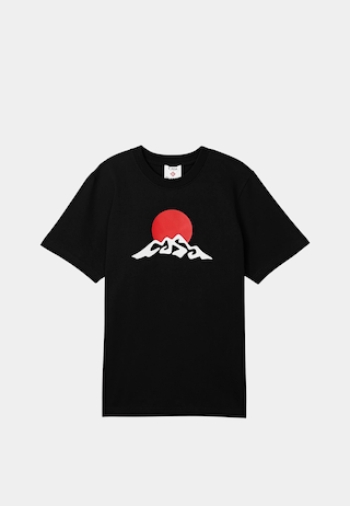 Casablanca Montagne White Snow Printed T-Shirt Black