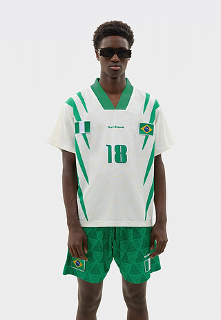 Nigeria X Brazil Football Shorts Green