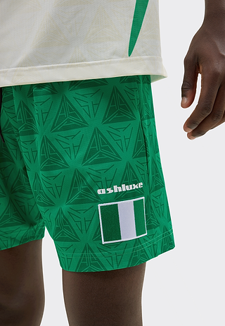 Nigeria X Brazil Football Shorts Green