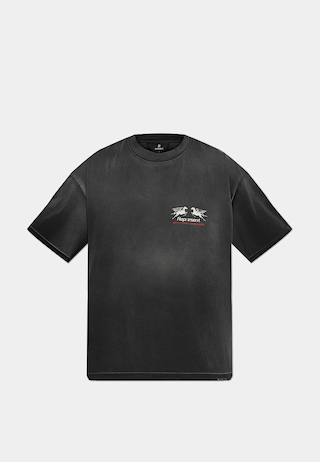 Represent  24 Hour Service T-Shirt Stained Black