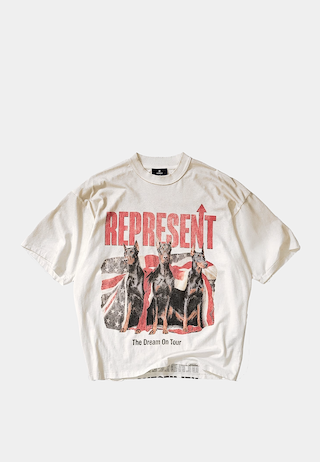 Represent  Dream On Tour T-Shirt Washed Ecru