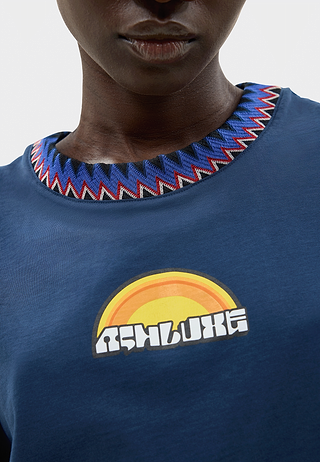 Sunshine Cropped T-Shirt Blue