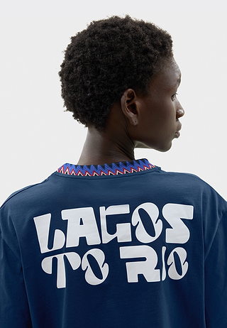 Sunshine Cropped T-Shirt Blue