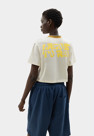 Sunshine Cropped T-Shirt Off-white