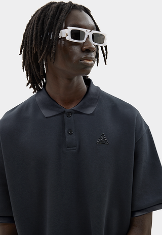 Triangle Logo Polo Shirt Black