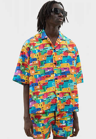 Urban Mosaic Print Swim Shorts Multi