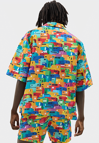 Urban Mosaic Print Swim Shorts Multi