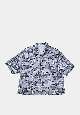Urban Mosaic Print Swim Shirt