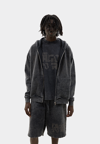 Ashluxe Vintage Acid Wash T-Shirt Black