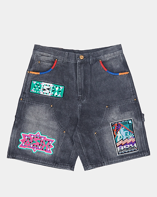 Ashluxe Denim Shorts Washed Black