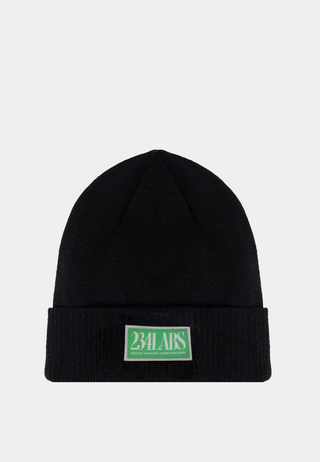 234Labs Green Patch logo Beanie Black