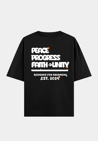 234Labs Peace & Progress T-shirt  Black