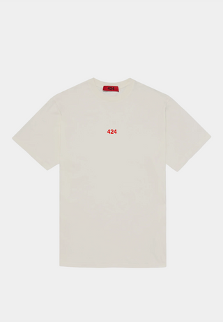 424 Embeded 99 Chest Logo Regular Fit - White