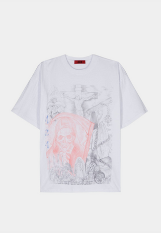 424 Loose T-Shirt Valentina Death White