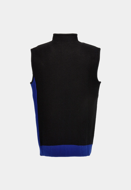 A Cold Wall Contrast Knit Gilet Rich Blue