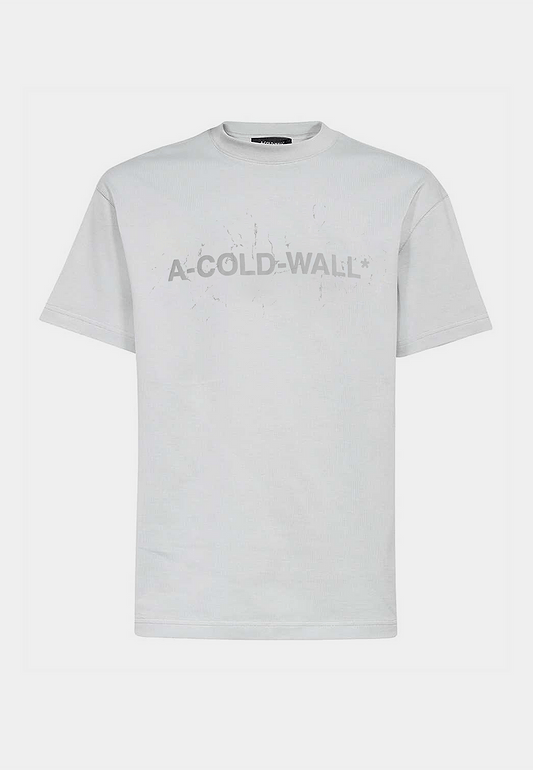 A Cold Wall Knitted Logo Ss T-Shirt Slate Grey