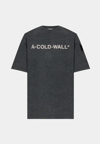 A Cold Wall Overdye Logo T-Shirt Washed Black