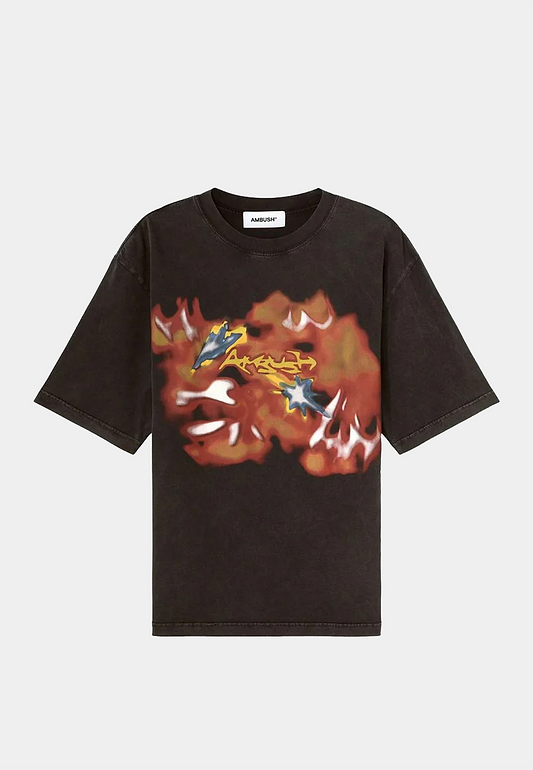 AMBUSH Graphic T-Shirt Valiant Poppy Off - Black