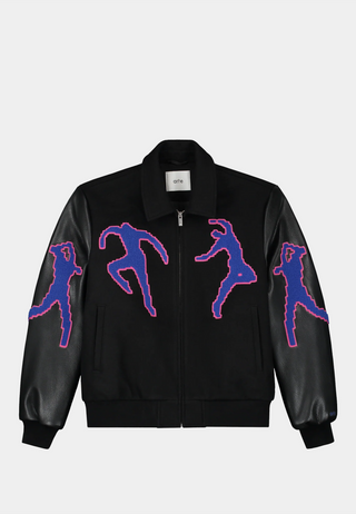 ARTE Jonah Pixel Dancer Varsity Jacket - Blac