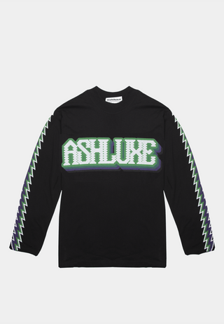 ASHLUXE High Neck Longsleeve Sport Sweatshirt - Black