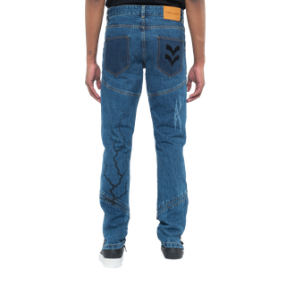 ASHLUXE Lightning Denim Pant Blue