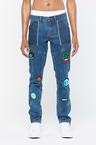 ASHLUXE Race Club Denim Pant Blue